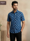 Indigo Handblock Cotton Shirt